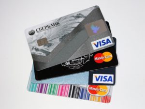 pile of debit cards